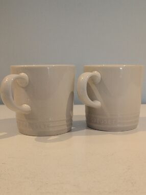 Le Creuset 12 Ounce Ceramic Coffee Mugs Set Of 2 In Meringue